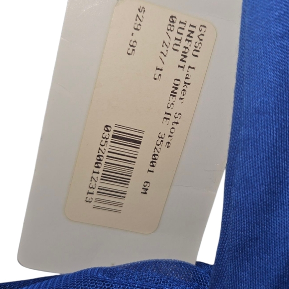 NWT Two Feet Ahead Collegiate Licensed Product "GV" Tutu Short Sleeve Onesie - Picture 3 of 3